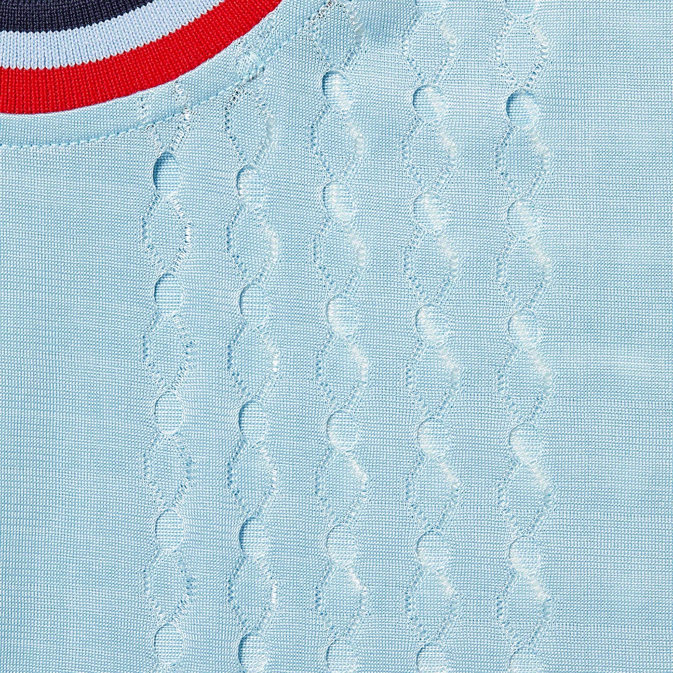 Perforated Stripe Warm Up Top view 5